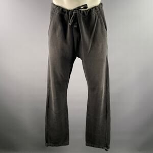 VISVIM Size S Charcoal Wash Cotton Sweatpants